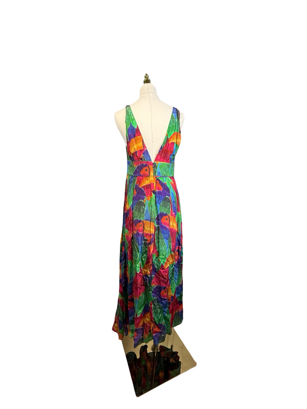 FARM Rio Painted Toucans V-Neck Sleeveless Midi Dress - Picture 6 of 11